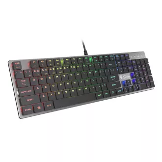 Genesis Gaming Mechanische Tastatur THOR 420/RGB/Content Slim Blau/Wireless USB/US-Layout/Grau Genesis Gaming Mechanische Tastatur THOR 420/RGB/Content Slim Blau/Wireless USB/US-Layout/Grau