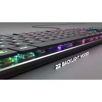 Genesis Gaming Mechanische Tastatur THOR 420/RGB/Content Slim Blau/Wireless USB/US-Layout/Grau Genesis Gaming Mechanische Tastatur THOR 420/RGB/Content Slim Blau/Wireless USB/US-Layout/Grau