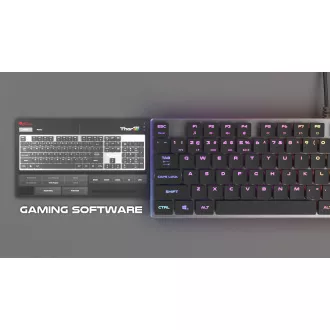 Genesis Gaming Mechanische Tastatur THOR 420/RGB/Content Slim Blau/Wireless USB/US-Layout/Grau Genesis Gaming Mechanische Tastatur THOR 420/RGB/Content Slim Blau/Wireless USB/US-Layout/Grau