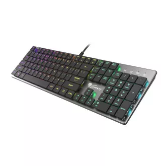 Genesis Gaming Mechanische Tastatur THOR 420/RGB/Content Slim Blau/Wireless USB/US-Layout/Grau Genesis Gaming Mechanische Tastatur THOR 420/RGB/Content Slim Blau/Wireless USB/US-Layout/Grau