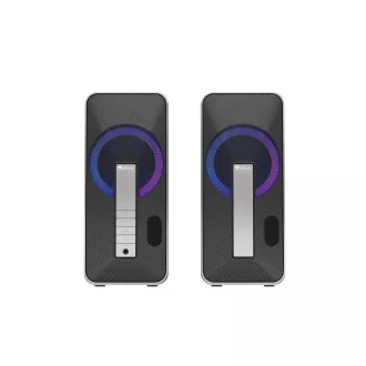 Genesis Gaming-Lautsprecher HELIUM 100/RGB/Stereo/10W/Schwarz-Silber Genesis Gaming-Lautsprecher HELIUM 100/RGB/Stereo/10W/Schwarz-Silber