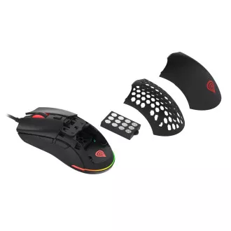 Genesis Gaming Optische Maus KRYPTON 750/RGB/8000 DPI/Herring/Optisch/8000 DPI/Wireless USB/Schwarz