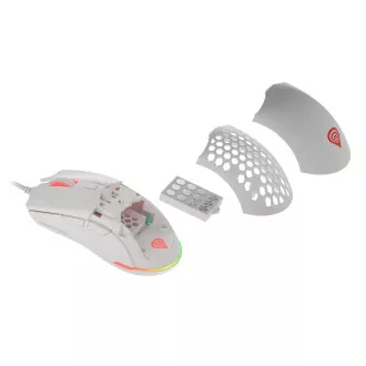 Genesis Gaming Optische Maus KRYPTON 750/RGB/8000 DPI/Herring/Optisch/8000 DPI/Kabellos USB/Weiß Genesis Gaming Optische Maus KRYPTON 750/RGB/8000 DPI/Herring/Optisch/8000 DPI/Kabellos USB/Weiß