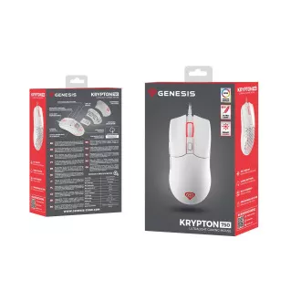 Genesis Gaming Optische Maus KRYPTON 750/RGB/8000 DPI/Herring/Optisch/8000 DPI/Kabellos USB/Weiß Genesis Gaming Optische Maus KRYPTON 750/RGB/8000 DPI/Herring/Optisch/8000 DPI/Kabellos USB/Weiß