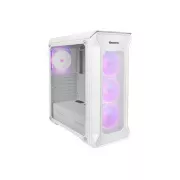 Computergehäuse Genesis IRID 505 ARGB V2/Midi Tower/Transparent/Weiß