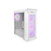 Computergehäuse Genesis IRID 505 ARGB V2/Midi Tower/Transparent/Weiß