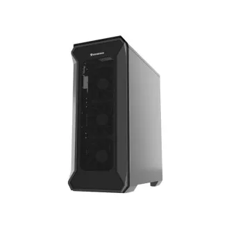 Genesis IRID 505F/Midi Tower/Transpar/Schwarzes Computergehäuse
