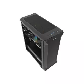 Genesis IRID 505F/Midi Tower/Transpar/Schwarzes Computergehäuse