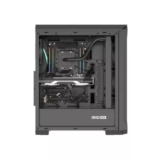 Genesis IRID 505F/Midi Tower/Transpar/Schwarzes Computergehäuse