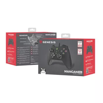 Kabelgebundenes Gamepad Genesis MANGAN 300, für PC/Switch/Mobile, schwarz Kabelgebundenes Gamepad Genesis MANGAN 300, für PC/Switch/Mobile, schwarz