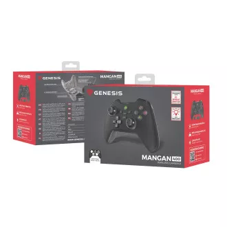 Kabelloses Gamepad Genesis MANGAN 400 für PC/Switch/Mobile, schwarz Kabelloses Gamepad Genesis MANGAN 400 für PC/Switch/Mobile, schwarz