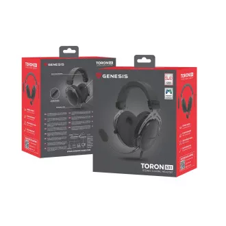 Gaming-Headset mit Mikrofon Genesis TORON 531/Stereo/Buchse/Kabel/Ständer/Schwarz Gaming-Headset mit Mikrofon Genesis TORON 531/Stereo/Buchse/Kabel/Ständer/Schwarz