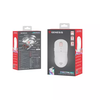 Genesis Gaming Wireless Maus ZIRCON XIII/Gaming/Optisch/26.000 DPI/Kabellos USB/Weiß Genesis Gaming Wireless Maus ZIRCON XIII/Gaming/Optisch/26.000 DPI/Kabellos USB/Weiß