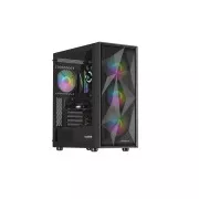 Genesis DIAXID 605 ARGB/Midi Tower/Transpar/Schwarzes Computergehäuse