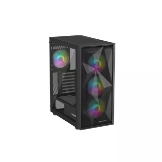 Genesis DIAXID 605 ARGB/Midi Tower/Transpar/Schwarzes Computergehäuse
