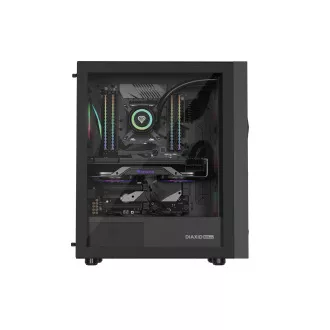 Genesis DIAXID 605 ARGB/Midi Tower/Transpar/Schwarzes Computergehäuse