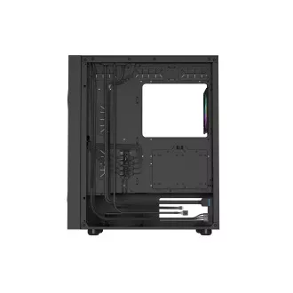 Genesis DIAXID 605 ARGB/Midi Tower/Transpar/Schwarzes Computergehäuse