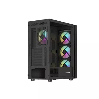 Genesis DIAXID 605 ARGB/Midi Tower/Transpar/Schwarzes Computergehäuse