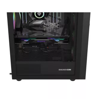 Genesis DIAXID 605 ARGB/Midi Tower/Transpar/Schwarzes Computergehäuse