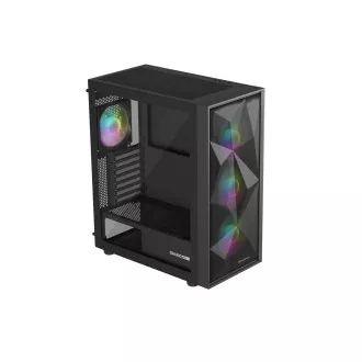 Genesis DIAXID 605 ARGB/Midi Tower/Transpar/Schwarzes Computergehäuse