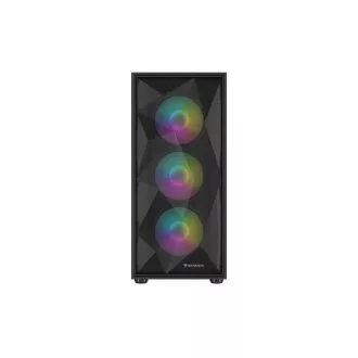 Genesis DIAXID 605 ARGB/Midi Tower/Transpar/Schwarzes Computergehäuse