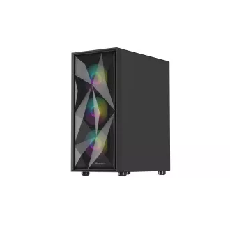 Genesis DIAXID 605 ARGB/Midi Tower/Transpar/Schwarzes Computergehäuse