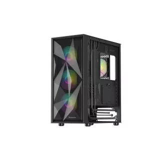 Genesis DIAXID 605 ARGB/Midi Tower/Transpar/Schwarzes Computergehäuse