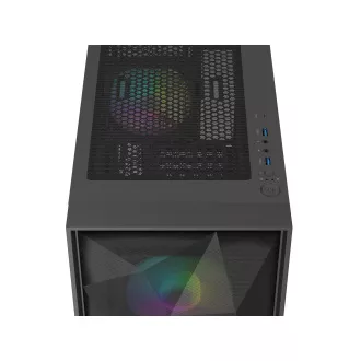 Genesis DIAXID 605 ARGB/Midi Tower/Transpar/Schwarzes Computergehäuse