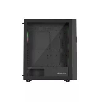 Genesis DIAXID 605 ARGB/Midi Tower/Transpar/Schwarzes Computergehäuse