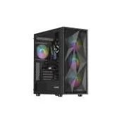Genesis DIAXID 605 ARGB/Midi Tower/Transpar/Schwarzes Computergehäuse