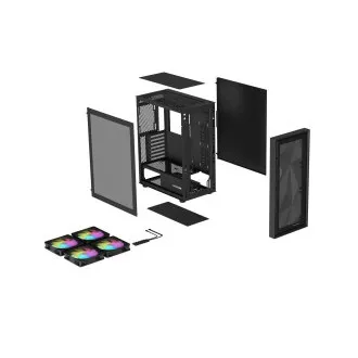 Genesis DIAXID 605 ARGB/Midi Tower/Transpar/Schwarzes Computergehäuse Genesis DIAXID 605 ARGB/Midi Tower/Transpar/Schwarzes Computergehäuse