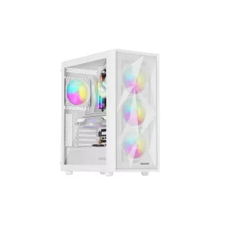 Computergehäuse Genesis DIAXID 605 ARGB/Midi Tower/Transparent/Weiß