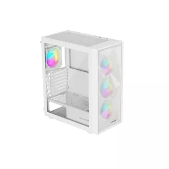 Computergehäuse Genesis DIAXID 605 ARGB/Midi Tower/Transparent/Weiß