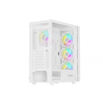 Computergehäuse Genesis DIAXID 605 ARGB/Midi Tower/Transparent/Weiß