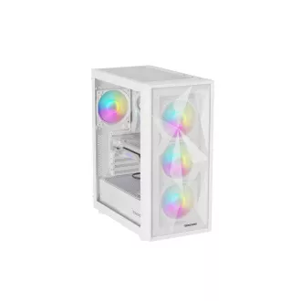 Computergehäuse Genesis DIAXID 605 ARGB/Midi Tower/Transparent/Weiß