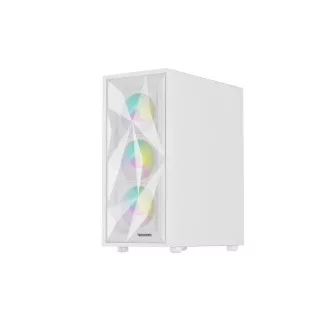 Computergehäuse Genesis DIAXID 605 ARGB/Midi Tower/Transparent/Weiß