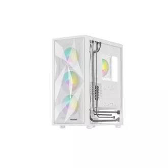 Computergehäuse Genesis DIAXID 605 ARGB/Midi Tower/Transparent/Weiß