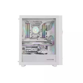 Computergehäuse Genesis DIAXID 605 ARGB/Midi Tower/Transparent/Weiß