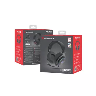 Gaming-Headset mit Mikrofon Genesis NEON 764/7.1/USB/Kabel/Ständer/Schwarz