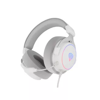 Gaming-Headset mit Mikrofon Genesis NEON 764/7.1/USB/Draht/Stand/Weiß