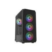 PC-Gehäuse Fury SHOBO/Midi Tower/Transpar./Schwarz