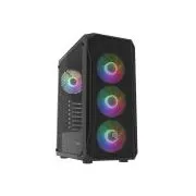 PC-Gehäuse Fury SHOBO/Midi Tower/Transpar./Schwarz