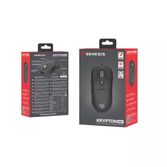Genesis Gaming-Maus KRYPTON 660/Deutsch/Optisch/12.000 DPI/Kabellos USB-A/Schwarz Genesis Gaming-Maus KRYPTON 660/Deutsch/Optisch/12.000 DPI/Kabellos USB-A/Schwarz