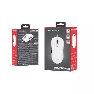 Genesis Gaming Maus KRYPTON 660/Gaming/Optisch/12.000 DPI/Kabellos USB-A/Weiß Genesis Gaming Maus KRYPTON 660/Gaming/Optisch/12.000 DPI/Kabellos USB-A/Weiß