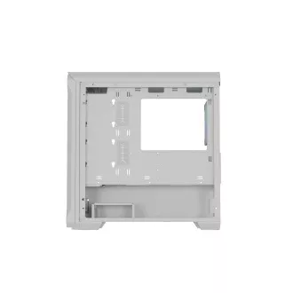 Computergehäuse Genesis IRID 503 ARGB LITE/Mini Tower/Transparent/Weiß