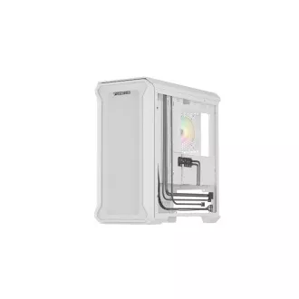 Computergehäuse Genesis IRID 503 ARGB LITE/Mini Tower/Transparent/Weiß