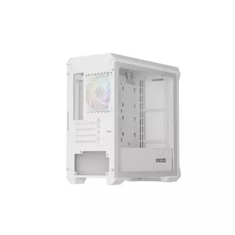 Computergehäuse Genesis IRID 503 ARGB LITE/Mini Tower/Transparent/Weiß