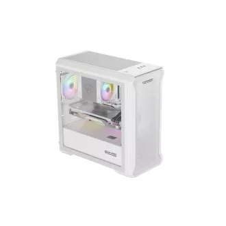 Computergehäuse Genesis IRID 503 ARGB LITE/Mini Tower/Transparent/Weiß