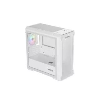 Computergehäuse Genesis IRID 503 ARGB LITE/Mini Tower/Transparent/Weiß