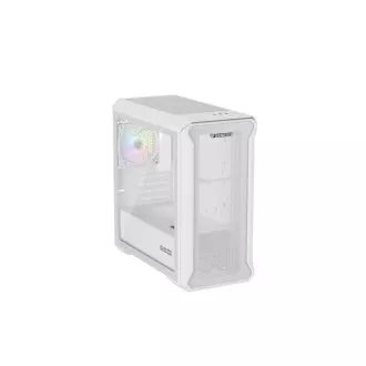 Computergehäuse Genesis IRID 503 ARGB LITE/Mini Tower/Transparent/Weiß